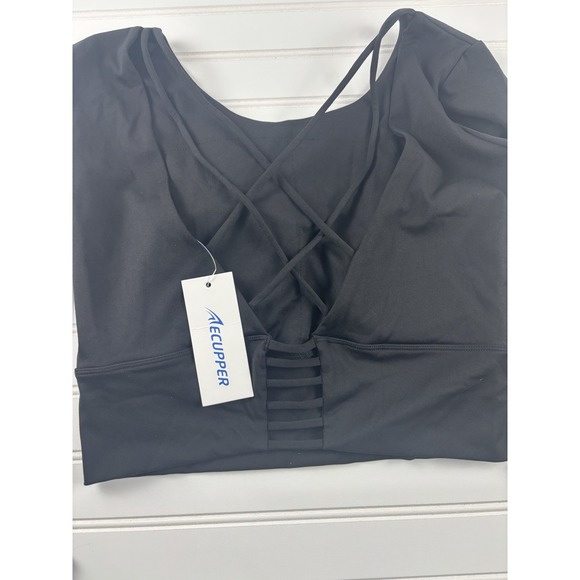Women (8/10) LS Workout Tops Backless Yoga Gym Shirts Athletic Crop Top - Picture 3 of 8